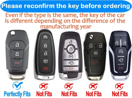 Vista 2 de Tukellen Funda para llavero Ford de TPU suave, protección completa, compatible con Ford F150 F250 F350 F450 F550 Explorer Ranger Escape Key Shell