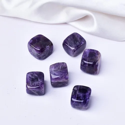 Vista 6 de Piedras de whisky de amatista, cubos de hielo de cristal para bebidas, rocas de whisky, cubos de vino de 0.7 a 0.8 pulgadas, regalos para mujeres