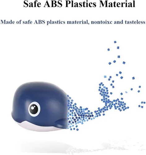 Vista 5 de Juguete de baño de ballena enrollada, ballena nadadora para niños pequeños, tina de ballena, juguete de ballena mecánica, juguete de agua de ballena