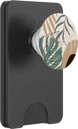 Vista 6 de Botánico tropical beige marrón exótico minimalista abstracto PopSockets MagSafe PopGrip para iPhone