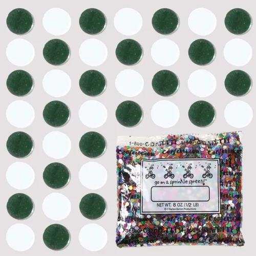 Vista 124 de Confetti Circle 1/4" Negro, Azul Marino Combo - 2 bolsas de media onza (1 oz) (8550/9971)