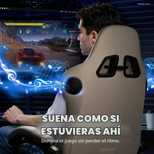 Vista 5 de GTPLAYER ACE-PRO Sillas de Juego con Música – Altavoces Integrados, Soporte de Aplicación y Control Bluetooth, Sillas de Juego para Computadora
