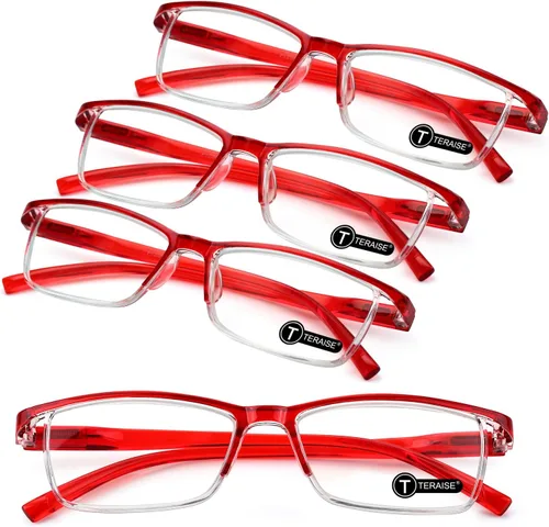 Vista 8 de TERAISE Gafas de Lectura Anti-luz Azul de Moda para Hombres y Mujeres Lector de Computadora