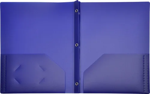 Vista 2 de Lion, fólder de plástico, doble, con sujetadores, 1 unidad, Azul