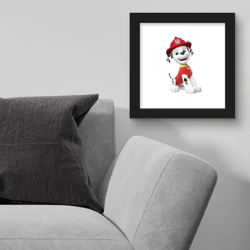Vista 4 de Trends International Gallery Pops Nickelodeon PAW Patrol - Póster de pared de Marshall, 12 x 12 pulgadas, versión enmarcada en negro Versión