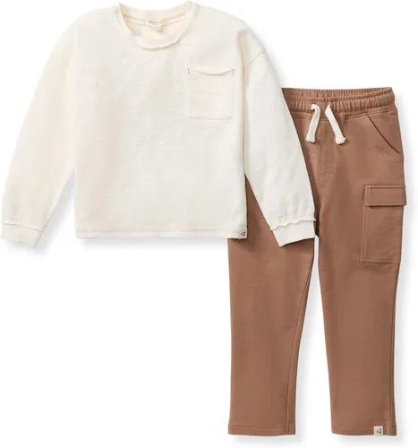 Vista 24 de Burt's Bees Baby Boys Organic Cotton Sweatshirt & Jogger Set, Outfit Bundle Fútbol de lavado ácido