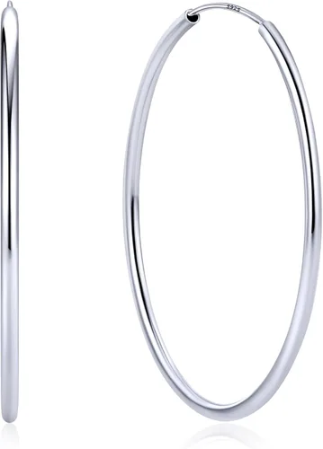 Vista 13 de ChicSilver Aretes de aro de plata de ley para mujer, aros de plata de ley 14k dorado
