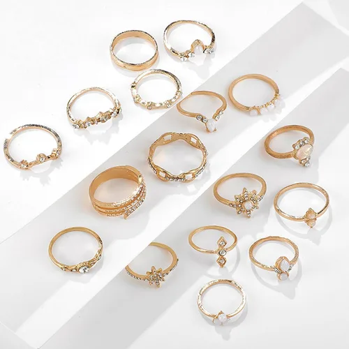 Vista 5 de choice of all Juego de 10 a 39 anillos para adolescentes y niñas anillos apilables estilo bohemio vintage anillos apilables para mujeres y niñas