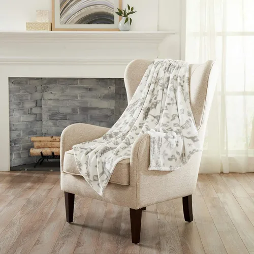 Vista 11 de Great Bay Home - Manta decorativa para navidad. Diseño de navidad de terciopelo supersuave.