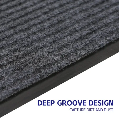 Vista 7 de Alfombra antideslizante de 3 x 10 pies, alfombra de pasillo para interiores y exteriores, alfombra con respaldo de goma, tapete comercial de pelo
