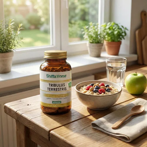Vista 3 de shiffahome Tribulus Terrestris - Cápsulas de extracto – 60 cápsulas Suplemento de hierbas con extractos de Tribulus, avena y ginseng rojo
