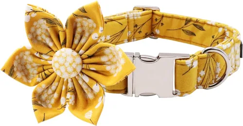 Vista 12 de Lionet Paws Collar de perro con flor, suave y cómodo, collar ajustable para cachorros y gatos niñas, cuello de 8 a 12 pulgadas