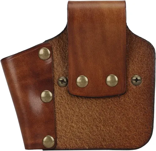 Vista 2 de TOURBON Cinta métrica de cuero para cinturón de cinturón - Vintage Brown