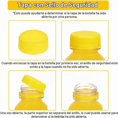 Vista 4 de SUPERLELE 10 botellas de jugo de plástico de 12 onzas con tapas de diferentes colores, recipientes de jugo reutilizables con tapas para jugos Varios