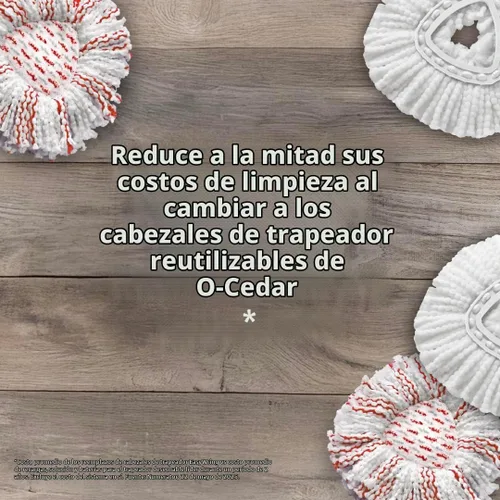 Vista 3 de O-Cedar EasyWring - Recambio de limpieza profunda (paquete de 4) 40% más de potencia de limpieza Recambio de mopa de microfibra compatible