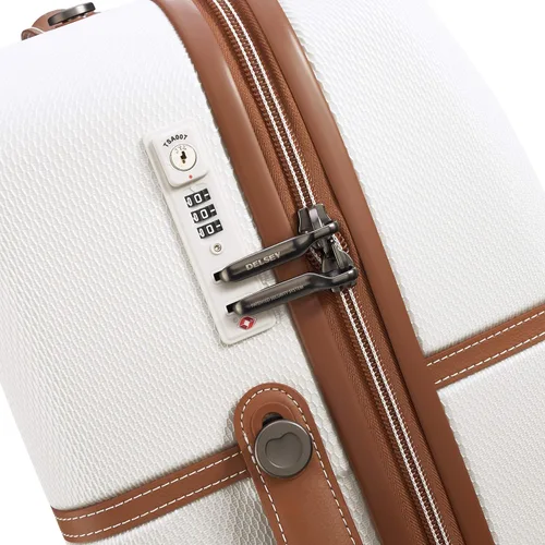 Vista 3 de DELSEY Paris Chatelet - Equipaje de cubierta dura con ruedas giratorias, champagne blanco ), 40167282015