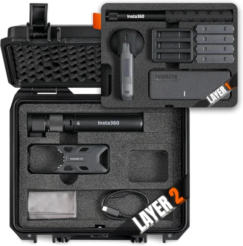 Vista 13 de Funda rígida portátil impermeable para DJI Osmo Action 5 Pro/4/3 accesorios de cámara de acción compatible con combo estándar, compatible