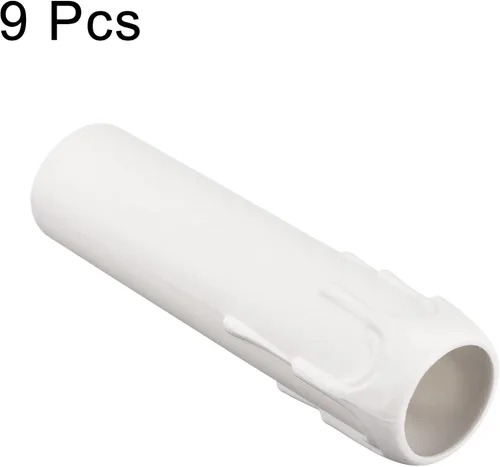 Vista 3 de uxcell Fundas de plástico para candelabros E14, 0.984 x 3.937 in, color blanco, paquete de 9