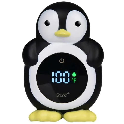 Vista 8 de Termómetro de baño para bebé, termómetro digital flotante de agua con pantalla LED y alertas de temperatura de color, juguete de baño recargable