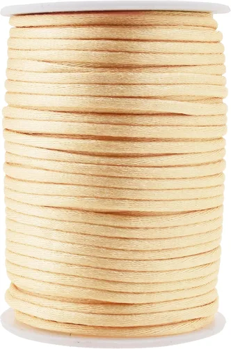 Vista 10 de Mandala Crafts Cordón de satén de cola de rattail de 0.02 in para nudos chinos de macramé