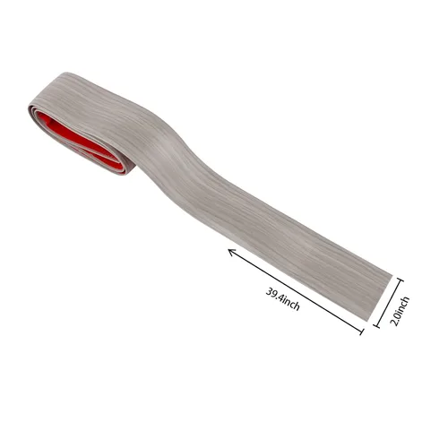 Vista 5 de Tira flexible de transición de suelo de PVC, transición de suelo autoadhesiva de 2 pulgadas de ancho, tira divisora plana de vinilo elegante