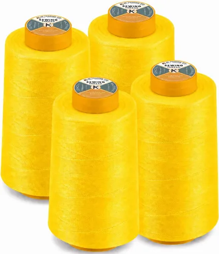 Vista 16 de AK Trading Paquete de 4 Conos de Hilo de Coser Multiusos Aqua (6000 Yardas Cada Uno) de Carretes de Hilo de Poliéster de Alta Resistencia a la Agua