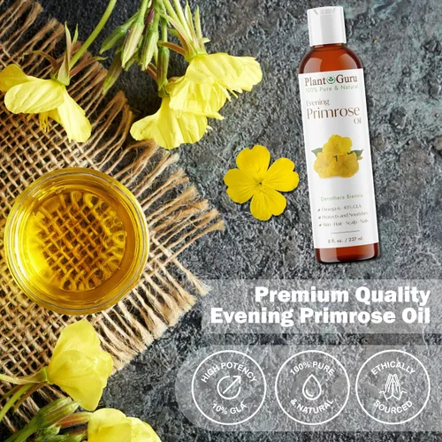 Vista 3 de Aceite de onagra, 2 onzas líquidas, prensado en frío, 100 % puro, natural portador – Hidratante para el crecimiento de la piel, la cara, el cuerpo