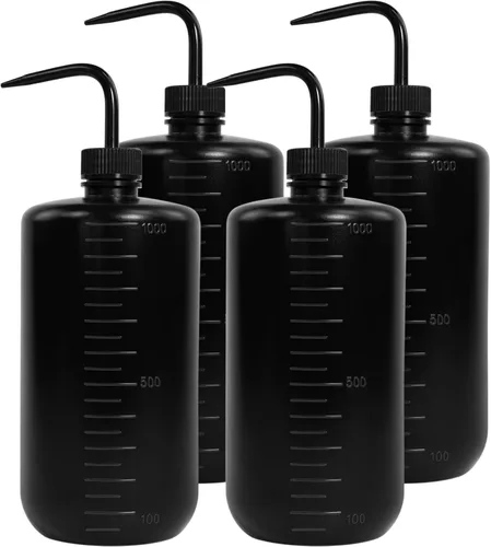 Vista 19 de Paquete de 4 botellas de lavado de tatuajes con difusor de chorro de agua (negro, 5.1 fl oz)