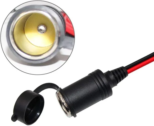 Vista 5 de SPARKING Cable de extensión para encendedor de cigarrillos de automóvil de 6 pies - Enchufe macho a toma hembra, cable resistente de 16AWG con luces