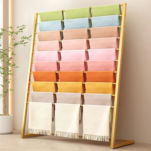 Vista 9 de Organizador de ropa independiente Estante para bufandas, Estante de ropa comercial Percha para pantalones Organizador de mantón, Estante de tubo