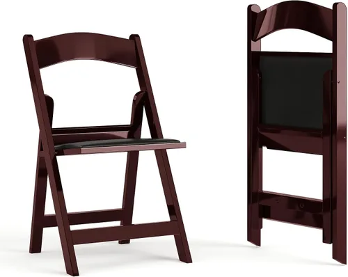 Vista 13 de Flash Furniture Hercules Tucker - Silla plegable de resina negra comercial, ligera, asiento extraíble acolchado de vinilo, para uso en interiores