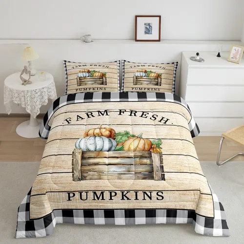 Vista 26 de Lindo juego de edredón de murciélago tamaño Queen con diseño de animales de Feliz Halloween, 3 piezas para decoración de habitación de niños