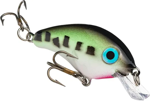 Vista 11 de Strike King Señuelo de pesca Bitsy Pond Minnow Crankbait, 3/32 oz, irresistible para los peces Chartreuse con espalda negra