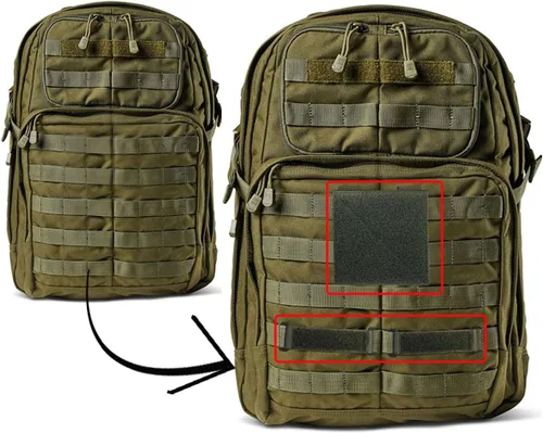 Vista 2 de Panel de parches táctico Molle con gancho y bucle, accesorio Molle para mochila, chaleco, insignia de bricolaje e insignia
