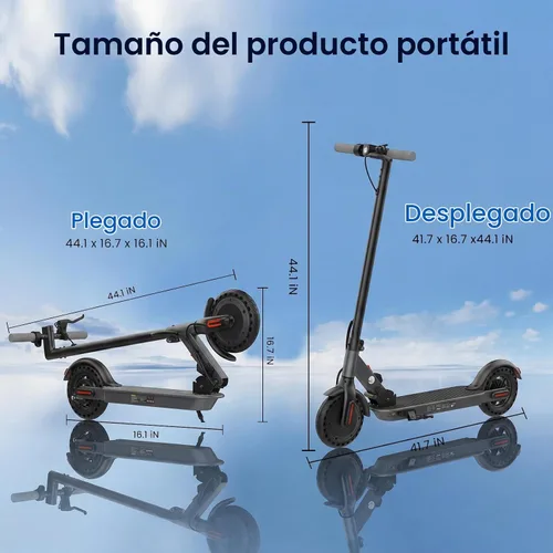 Vista 6 de Scooter eléctrico - Scooter eléctrico para adultos y adolescentes Negro 2