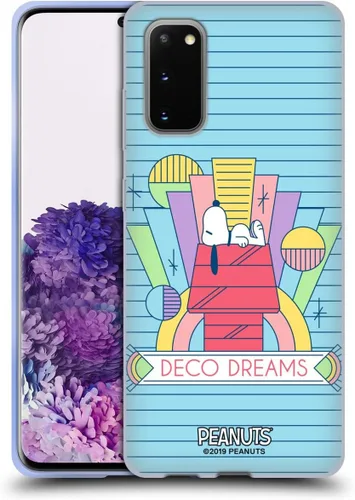 Vista 215 de Head Case Designs Snoopy Deco Dreams - Funda de gel con licencia oficial de Peanuts Blue Pattern [protección de grado militar] compatible con Google
