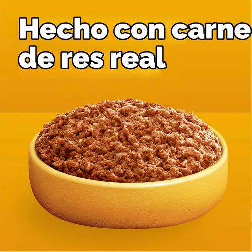 Vista 5 de Pedigree - Bolsa de comida húmeda para perros, carne de res y tocino, 3.5 onzas, 16