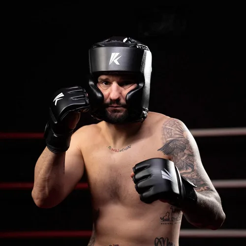 Vista 9 de Kruzak - Gorros de boxeo unisex - Entrenamiento de MMA, acolchado ajustable, Kara, Muay Thai, Kickboxing, Sparring, artes marciales, karate