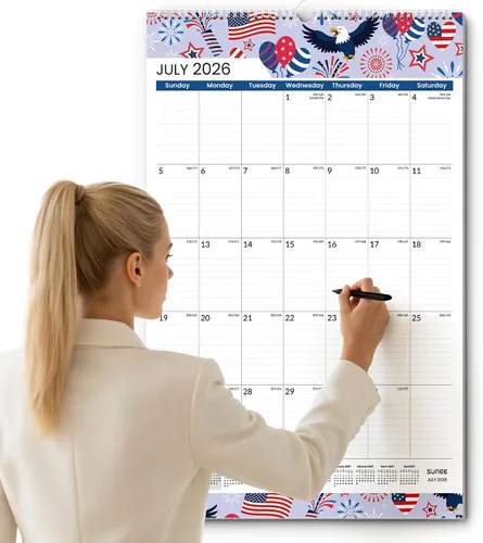 Vista 9 de SUNEE Calendario de pared grande 2026-2027, 22.75 x 15.5 pulgadas, calendario de 18 meses (finaliza marzo de 2028), vertical extragrande, playas