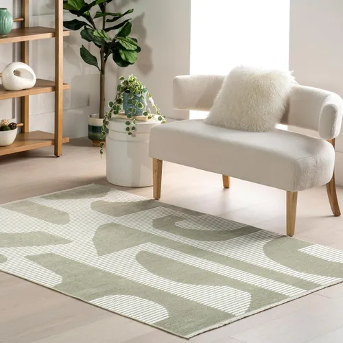Vista 32 de nuLOOM Versa Collection - Alfombra reversible de 4 x 6 pies, lavable a máquina, resistente a las manchas, fácil almacenamiento, certificado