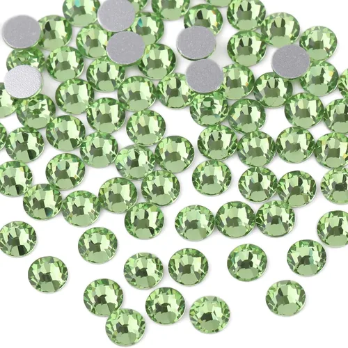 Vista 55 de Beadsland 1440 diamantes de imitación de cristal con parte trasera plana, gemas redondas, ámbar, SS3, 0.047-0.055 in
