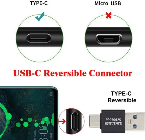 Vista 5 de xiwai USB3.0 tipo A macho a USB 3.1 tipo C macho datos 10Gbps adaptador de carga en ángulo abajo 90 grados para teléfono portátil