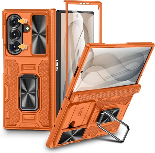 Vista 55 de VEGO Funda para Galaxy Z Fold 4 con Cubierta de Cámara Deslizante y Protección de Bisagra Funda con Protector de Pantalla Soporte Magnético de 360°