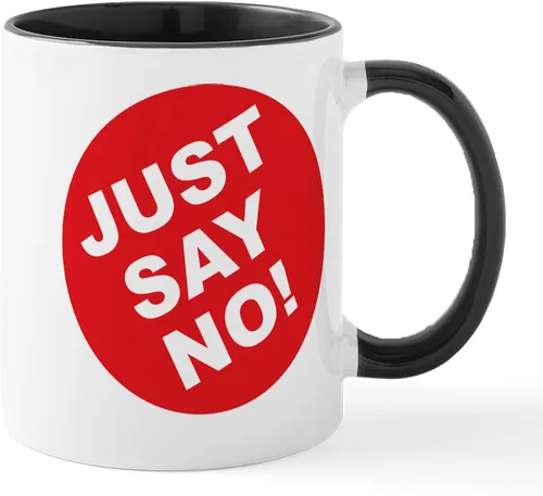 Vista 5 de CafePress Just Say No! Taza de café de cerámica de 11 oz (11.0 fl oz)