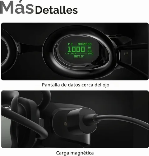 Vista 9 de Holoswim Gafas de natación inteligentes 2S, pantalla digital de datos en tiempo real, gafas inteligentes AR con aplicación de análisis de datos AI