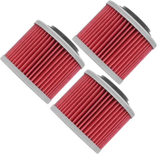 Vista 4 de Caltric Paquete de 3 filtros de aceite compatibles con Bmw F650Gs F-650 Gs F650Cs Dakar 650 652 Abs 2000-2005