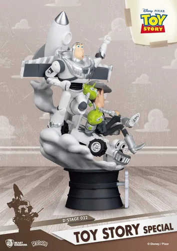 Vista 3 de Beast Kingdom Toy Story: Estatua de la serie Ds-032 de Woody & Buzz Deluxe Galaxy Version Ds-032