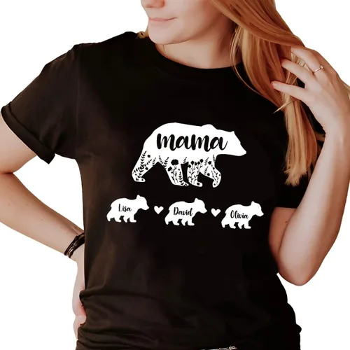 Vista 3 de Custom Grandma Shirt - Blessed to be Called Nana Bear Shirt, Nana Shirt, Personalized Shirt for Grandma, Women, Mimi, Nana