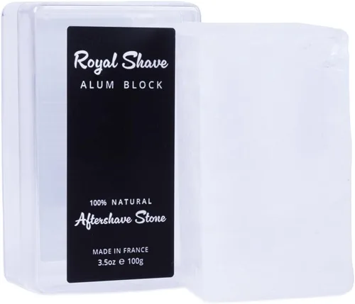 Vista 6 de ROYAL SHAVE Bloque de alumbre 100% natural para hombres, piedra calmante para después del afeitado, alivia las quemaduras de la maquinilla