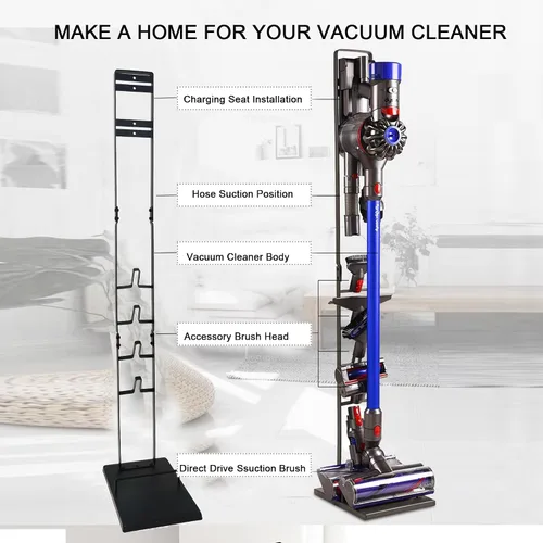 Vista 2 de Soporte de vacío para Dyson, accesorios de vacío, soporte de almacenamiento de metal estable para Dyson Handheld V15 V11 V10 V8 V7 V6 inalámbrico